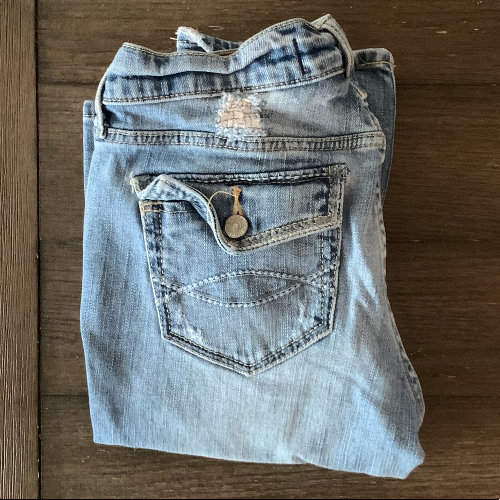 Abercrombie & Fitch Straight Leg Destroyed Jean